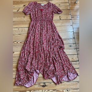 Red Flutter Sleeve Sundress